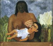 Frida Kahlo Amah and i oil painting